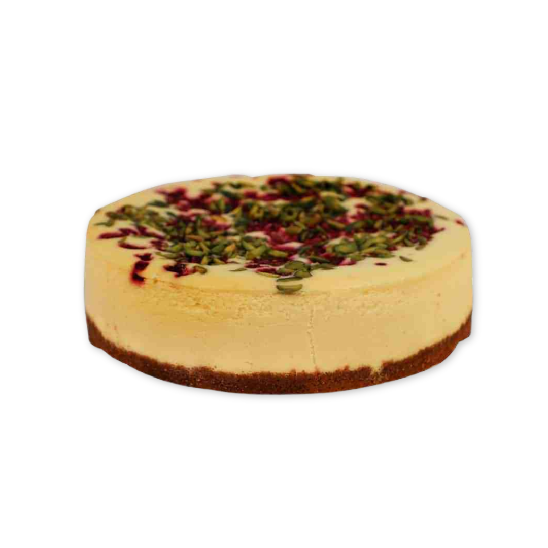 Raspberry Pistachio Cheesecake